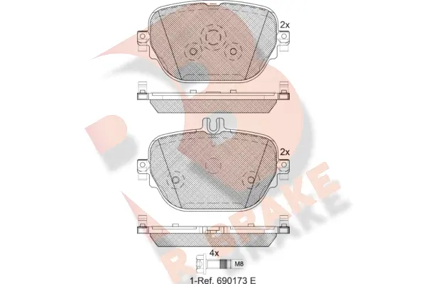 Brake Pad Set, disc brake (RB2288)