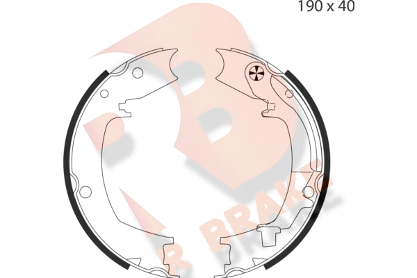 Brake Shoe Set, parking brake (79RBPB4043)