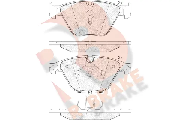 Brake Pad Set, disc brake (RB1998)