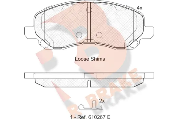 Brake Pad Set, disc brake (RB1806)