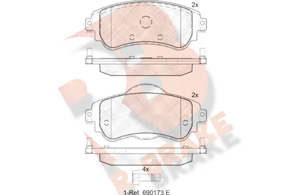 Brake Pad Set, disc brake (RB2027)