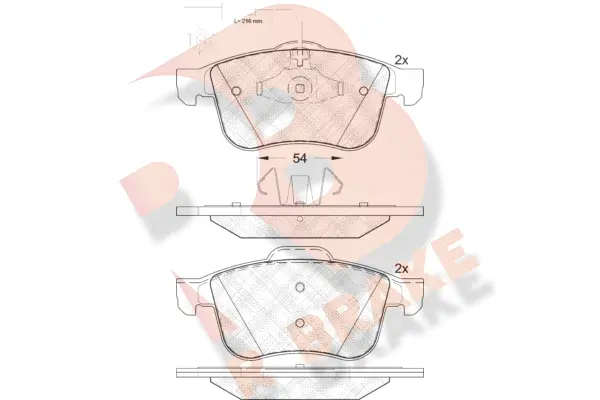 Brake Pad Set, disc brake (RB2007)