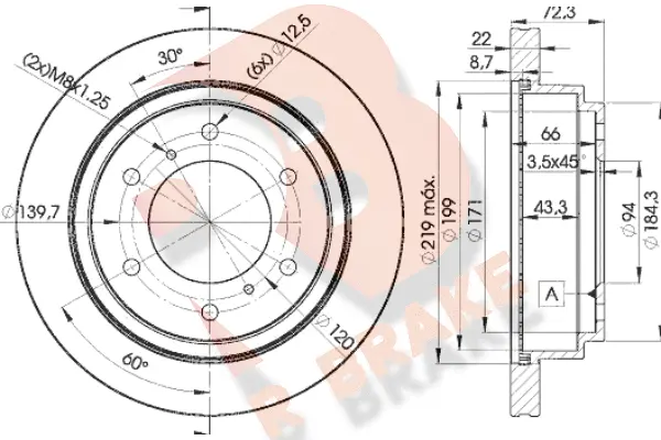 Brake Disc (78RBD18067)