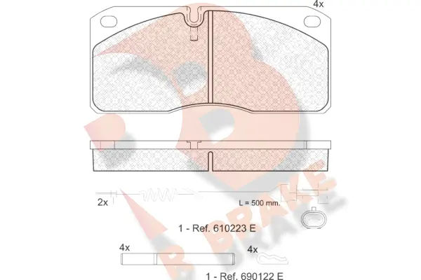 Brake Pad Set, disc brake (RB1078-111)