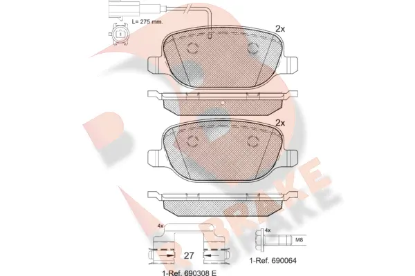 Brake Pad Set, disc brake (RB1996-203)