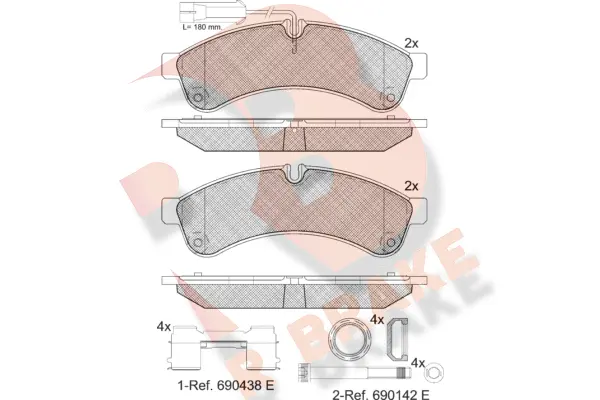 Brake Pad Set, disc brake (RB1880-203)