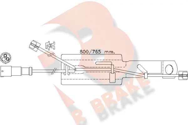 Warning Contact, brake pad wear (610432RB)
