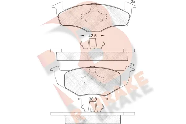 Brake Pad Set, disc brake (RB1119)