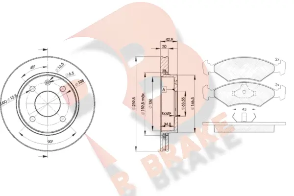 Brake Kit, disc brake (3R03291064)