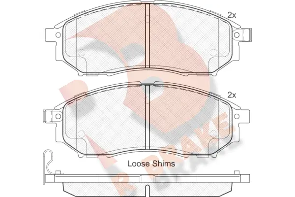 Brake Pad Set, disc brake (RB1876)