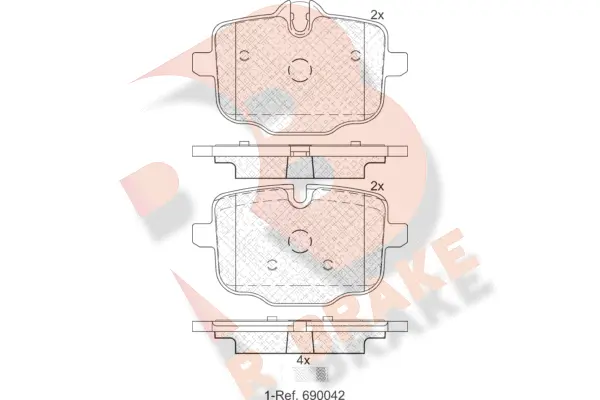 Brake Pad Set, disc brake (RB2005)