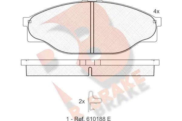 Brake Pad Set, disc brake (RB1010)