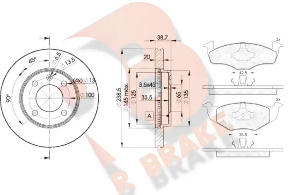 Brake Kit, disc brake (3R11783975)