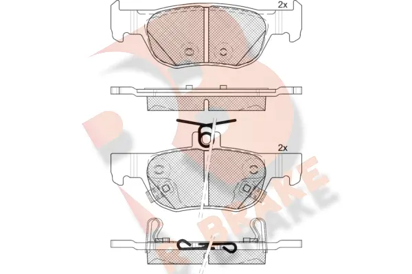 Brake Pad Set, disc brake (RB2374)