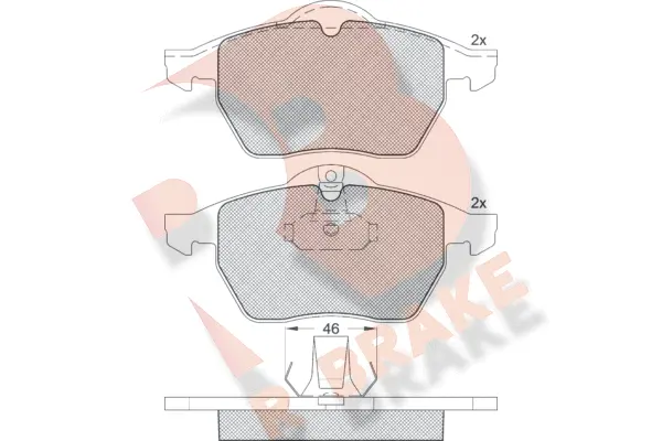 Brake Pad Set, disc brake (RB1128)