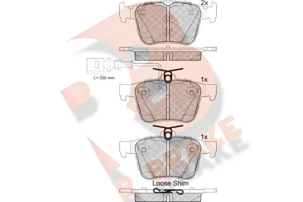 Brake Pad Set, disc brake (RB2098-203)