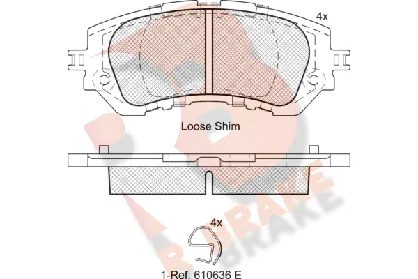 Brake Pad Set, disc brake (RB2180)
