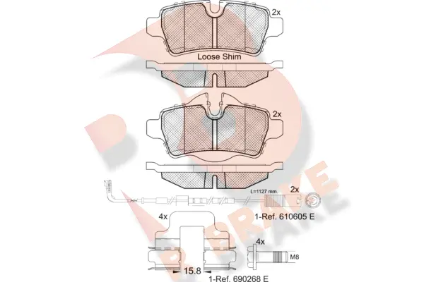 Brake Pad Set, disc brake (RB1812-067)