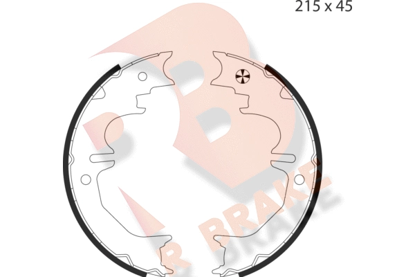 Brake Shoe Set, parking brake (79RBPB4037)