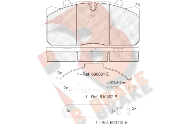 Brake Pad Set, disc brake (RB1253-120)