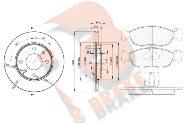 Brake Kit, disc brake (3R11214694)