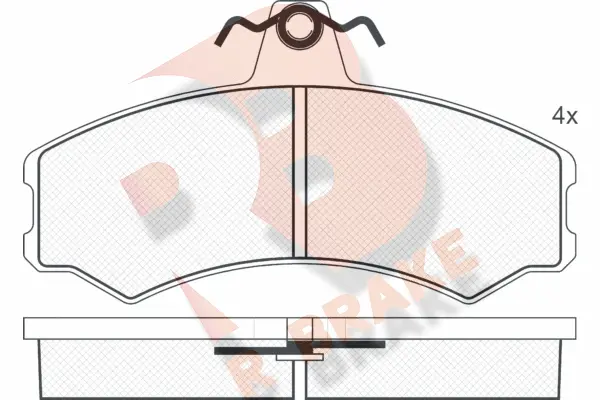 Brake Pad Set, disc brake (RB0374)