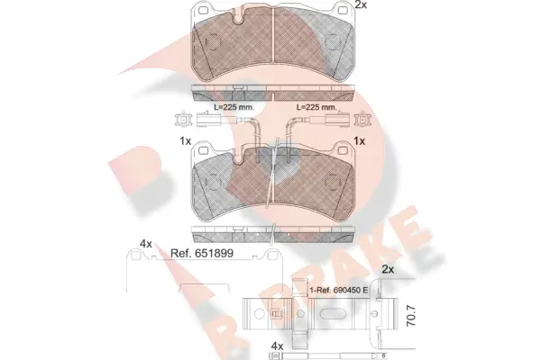 Brake Pad Set, disc brake (RB2260-203)