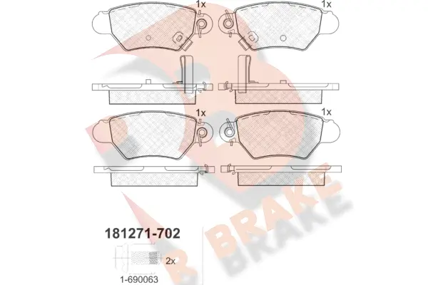 Brake Pad Set, disc brake (RB1271-702)