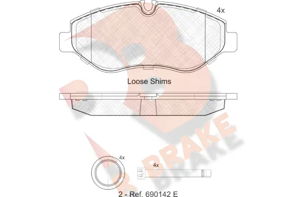 Brake Pad Set, disc brake (RB1786)