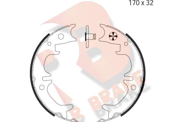 Brake Shoe Set, parking brake (79RBPB4040)