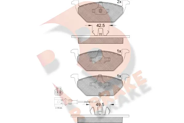 Brake Pad Set, disc brake (RB1349-396)
