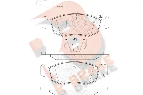 Brake Pad Set, disc brake (RB2033)