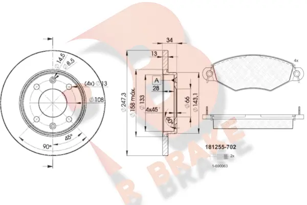 Brake Kit, disc brake (3R12554298)