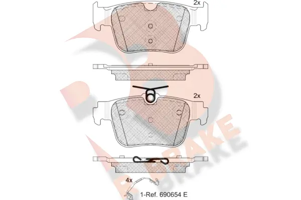 Brake Pad Set, disc brake (RB2410)