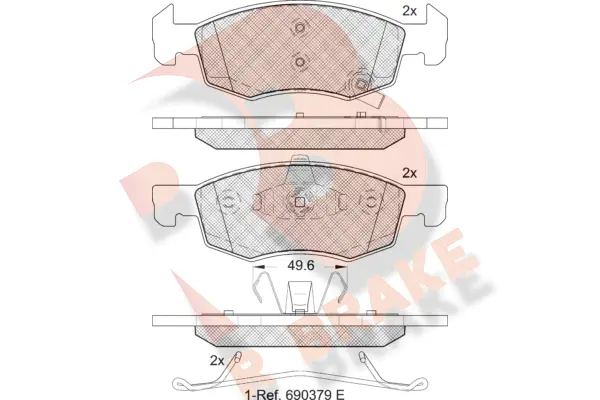 Brake Pad Set, disc brake (RB2223)