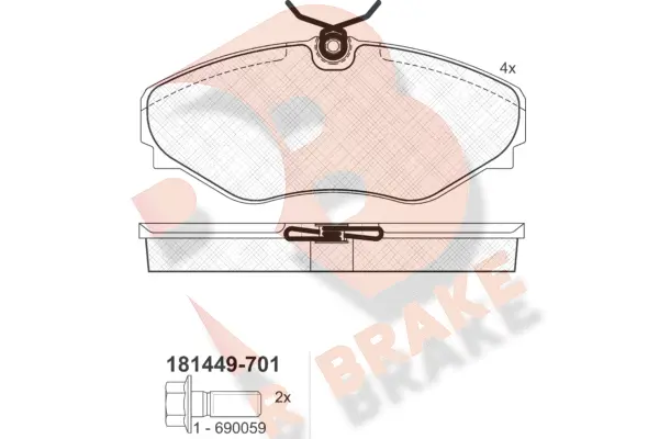 Brake Pad Set, disc brake (RB1449-701)
