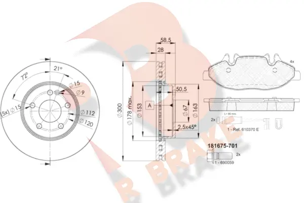 Brake Kit, disc brake (3R16750415)