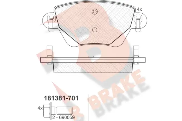 Brake Pad Set, disc brake (RB1381-701)
