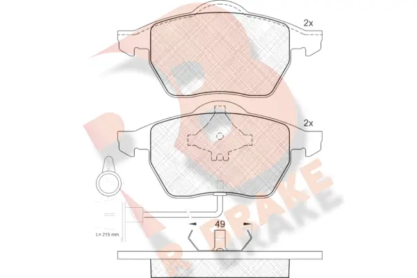 Brake Pad Set, disc brake (RB0808)