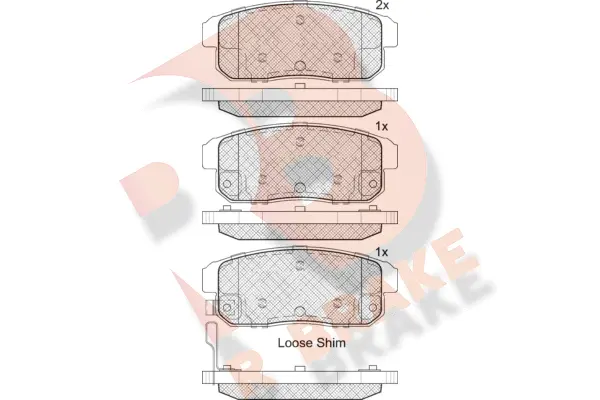 Brake Pad Set, disc brake (RB1667)
