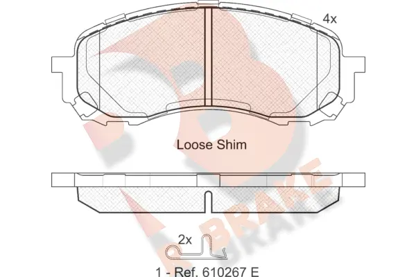 Brake Pad Set, disc brake (RB1800)