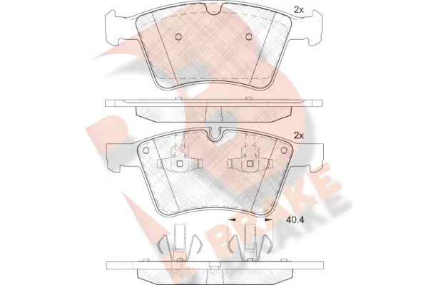 Brake Pad Set, disc brake (RB2086)