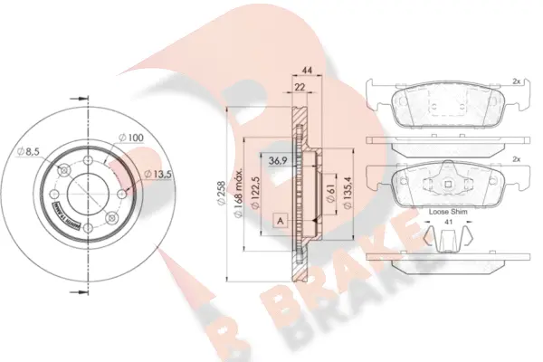 Brake Kit, disc brake (3R21153108)