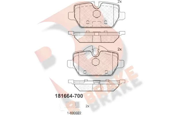 Brake Pad Set, disc brake (RB1664-700)
