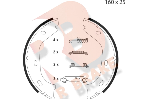 Brake Shoe Set, parking brake (79RBPB4005)