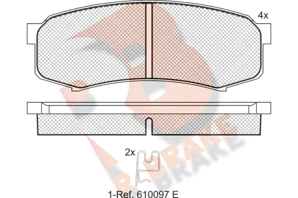 Brake Pad Set, disc brake (RB1027)