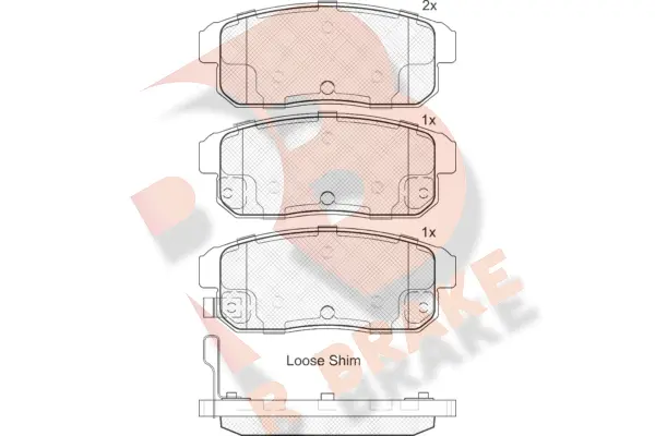 Brake Pad Set, disc brake (RB1668)
