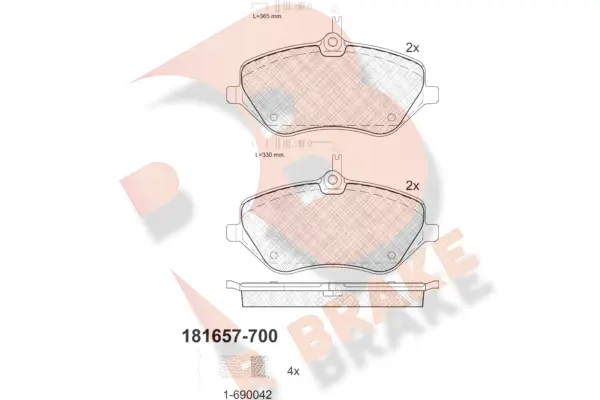 Brake Pad Set, disc brake (RB1657-700)
