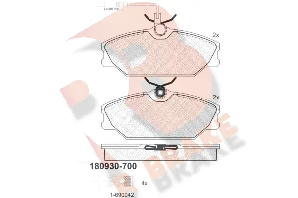 Brake Pad Set, disc brake (RB0930-700)