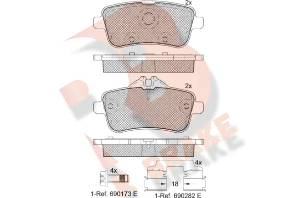 Brake Pad Set, disc brake (RB2072-067)